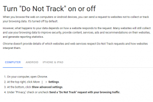 do not track